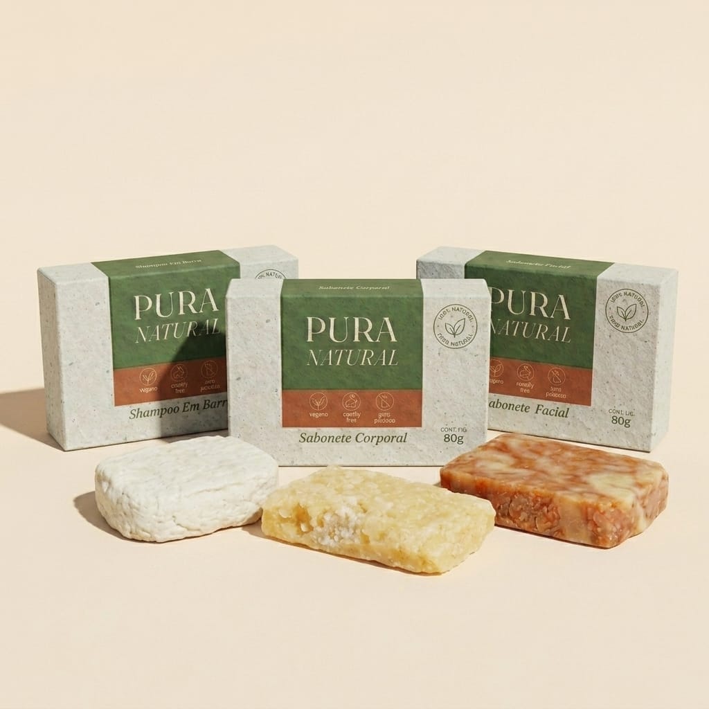 Kit Pura Natural — Cabelo, Rosto e Corpo